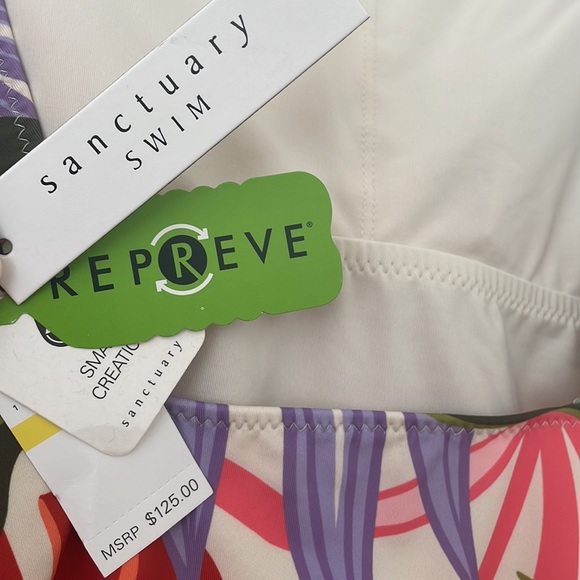 NWT Sanctuary Floral One Piece Bathing Suit Size M - Picture 3 of 3